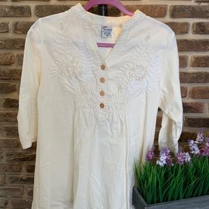 Ole San Miguel cream dress